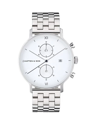 Obrázek produktu Kapten & Son Analogové hodinky 'Chrono Silver Steel' stříbrná