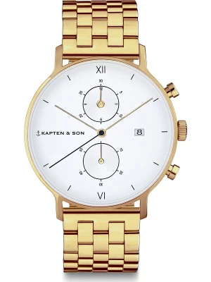 Obrázek produktu Kapten & Son Analogové hodinky 'Chrono Small Gold Steel' zlatá