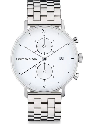 Obrázek produktu Kapten & Son Analogové hodinky 'Chrono Small Silver Steel' stříbrná