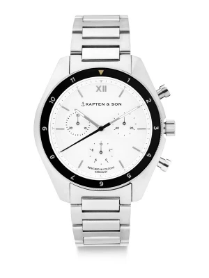 Obrázek produktu Kapten & Son Analogové hodinky 'Rise Silver Steel' stříbrná / bílá