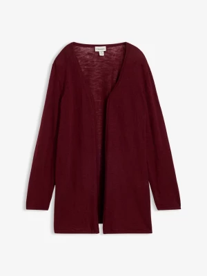 Obrázek produktu Kardigan z czystej delikatnej bawełny slub BonPrix czerwony