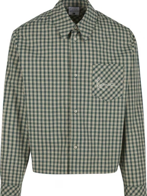 Obrázek produktu Karl Kani Košile khaki / tmavě zelená / offwhite