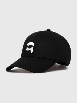 Obrázek produktu Karl Lagerfeld Bavlněná baseballová čepice Karl Lagerfeld černá