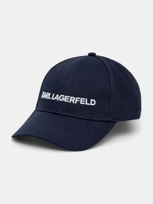 Obrázek produktu Karl Lagerfeld Bavlněná baseballová čepice Karl Lagerfeld K/ESSENTIAL námořnická modř