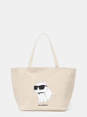 Obrázek produktu Karl Lagerfeld Bavlněná kabelka Karl Lagerfeld IKON béžová