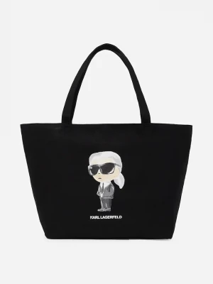 Obrázek produktu Karl Lagerfeld Bavlněná kabelka Karl Lagerfeld IKON černá