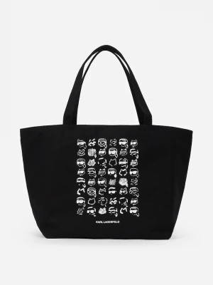 Obrázek produktu Karl Lagerfeld Bavlněná kabelka Karl Lagerfeld IKON černá
