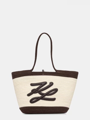 Obrázek produktu Karl Lagerfeld Bavlněná kabelka Karl Lagerfeld K/AUTOGRAPH béžová