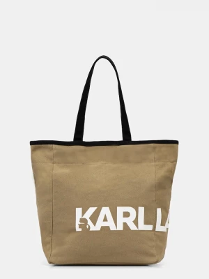Obrázek produktu Karl Lagerfeld Bavlněná kabelka Karl Lagerfeld K/ESSENTIAL zelená