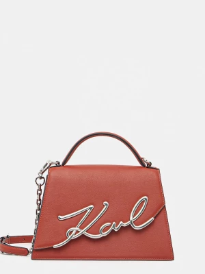Obrázek produktu Karl Lagerfeld crossbody kabelka dámská kožená K / SIGNATURE oranžová