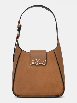 Obrázek produktu Karl Lagerfeld hobo kabelka dámská semišová K/SIGNATURE hnědá