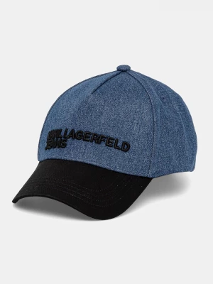 Obrázek produktu Karl Lagerfeld Jeans Bavlněná baseballová čepice Karl Lagerfeld Jeans modrá