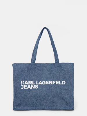 Obrázek produktu Karl Lagerfeld Jeans Bavlněná kabelka Karl Lagerfeld Jeans modrá
