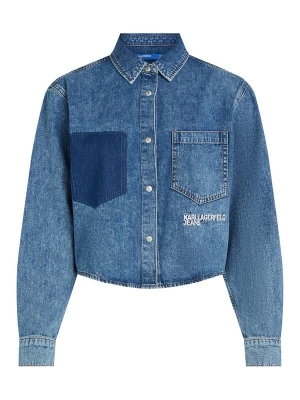 Obrázek produktu KARL LAGERFELD JEANS Halenka modrá / bílá