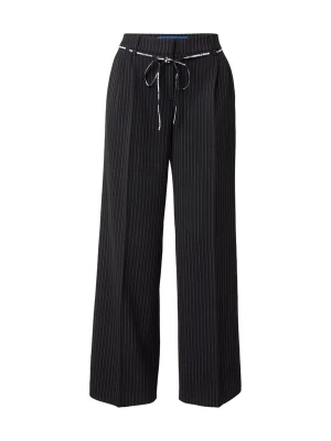 Obrázek produktu KARL LAGERFELD JEANS Kalhoty se sklady v pase černá / bílá