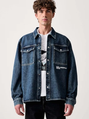 Obrázek produktu Karl Lagerfeld Jeans košilová bunda pánská džínová námořnická modř