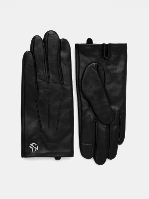 Obrázek produktu Karl Lagerfeld Jeans Kožené rukavice Karl Lagerfeld Jeans černá