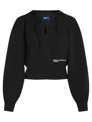 Obrázek produktu KARL LAGERFELD JEANS Mikina černá / bílá