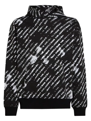Obrázek produktu KARL LAGERFELD JEANS Mikina černá / bílá