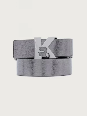 Obrázek produktu Karl Lagerfeld Jeans oboustranný pásek dámský kožený stříbrná