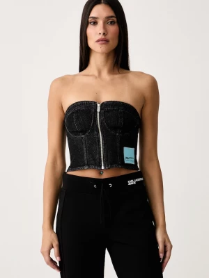 Obrázek produktu Karl Lagerfeld Jeans top dámský džínový x Pietro Terzini černá