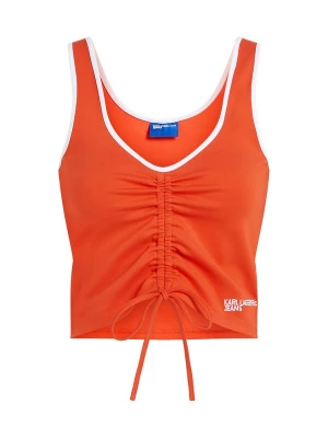 Obrázek produktu KARL LAGERFELD JEANS Top oranžově červená / bílá