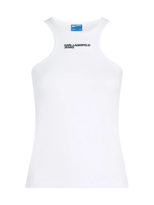 Obrázek produktu KARL LAGERFELD JEANS Top tmavě zelená / bílá