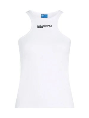 Obrázek produktu KARL LAGERFELD JEANS Top tmavě zelená / bílá