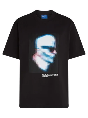 Obrázek produktu KARL LAGERFELD JEANS Tričko 'DIGITIZED' azurová / světle šedá / černá