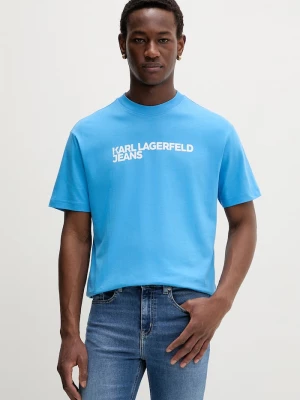 Obrázek produktu Karl Lagerfeld Jeans tričko pánské bavlněné modrá
