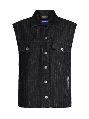 Obrázek produktu KARL LAGERFELD JEANS Vesta černá džínovina / bílá