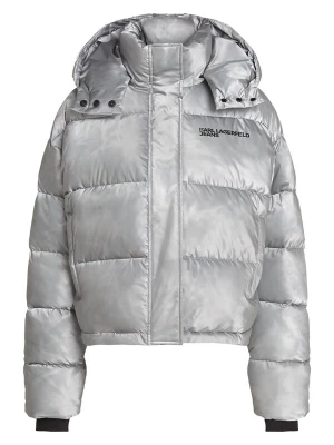 Obrázek produktu KARL LAGERFELD JEANS Zimní bunda stříbrně šedá / černá