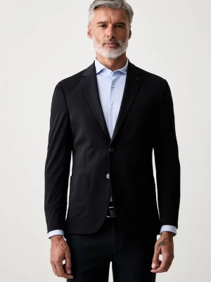 Obrázek produktu Karl Lagerfeld jednořadé sako pánské s viskózou námořnická modř
