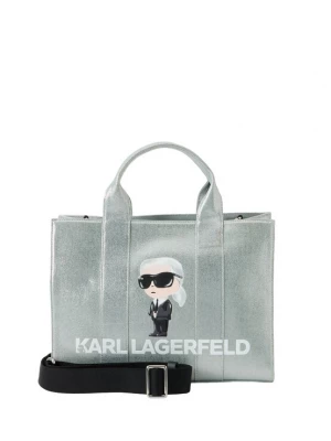 Obrázek produktu Karl Lagerfeld Kabelka 'IKON' světle šedá / černá / stříbrná