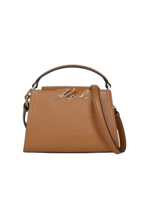Obrázek produktu Karl Lagerfeld Kabelka 'Karl Lagerfeld Sac Bandoulière Signature Mini Cuir Caramel' hnědá