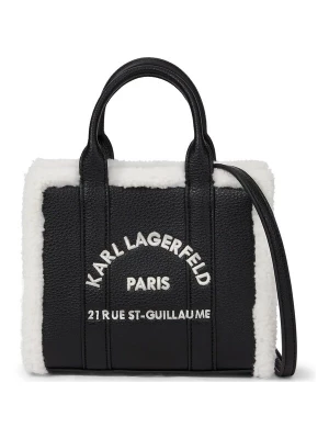 Obrázek produktu Karl Lagerfeld Kabelka 'Rue St-Guillaume' černá / barva bílé vlny