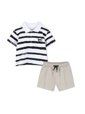Obrázek produktu Karl Lagerfeld Kids Sada polo tričko a kalhoty Z31068 S Béžová Regular Fit