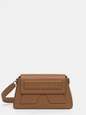 Obrázek produktu Karl Lagerfeld Kožená kabelka Karl Lagerfeld IKON/K hnědá