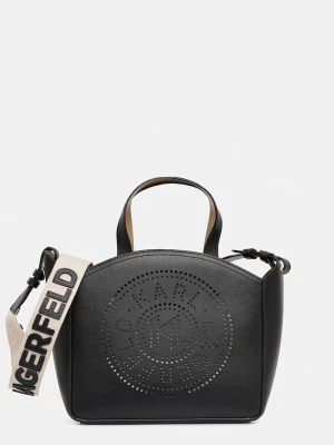 Obrázek produktu Karl Lagerfeld Kožená kabelka Karl Lagerfeld K/CIRCLE černá