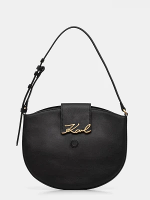 Obrázek produktu Karl Lagerfeld Kožená kabelka Karl Lagerfeld K/SIGNATURE černá
