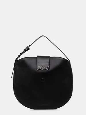 Obrázek produktu Karl Lagerfeld Kožená kabelka Karl Lagerfeld K/SIGNATURE černá