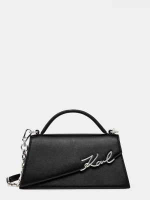 Obrázek produktu Karl Lagerfeld Kožená kabelka Karl Lagerfeld K/SIGNATURE černá