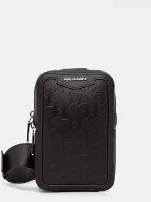 Obrázek produktu Karl Lagerfeld Kožená taška Karl Lagerfeld K/LOOM hnědá