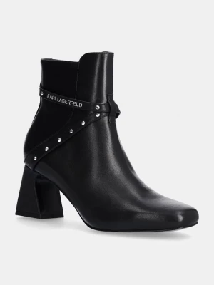 Obrázek produktu Karl Lagerfeld Kožené kotníkové boty Karl Lagerfeld BEATA černá