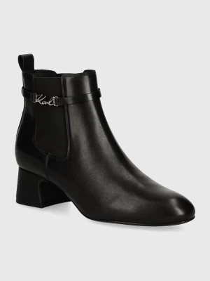 Obrázek produktu Karl Lagerfeld Kožené kotníkové boty BONNIE černá