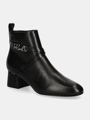 Obrázek produktu Karl Lagerfeld Kožené kotníkové boty Karl Lagerfeld BONNIE černá