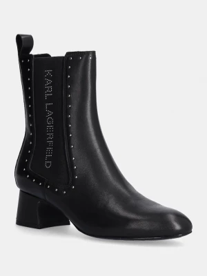 Obrázek produktu Karl Lagerfeld Kožené kotníkové boty Karl Lagerfeld BONNIE černá