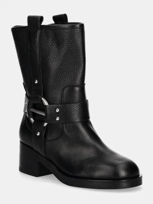 Obrázek produktu Karl Lagerfeld Kožené kotníkové boty Karl Lagerfeld BROOKLYN černá