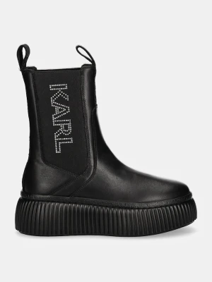 Obrázek produktu Karl Lagerfeld Kožené kotníkové boty KREEPER černá