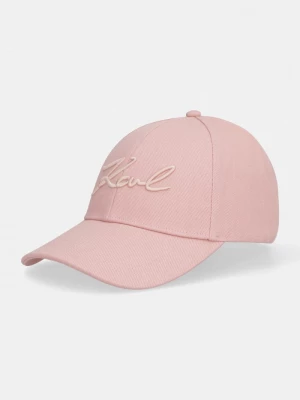 Obrázek produktu Karl Lagerfeld kšiltovka dámská bavlněná K/SIGNATURE růžová